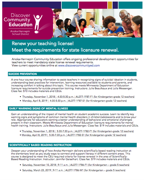 Teacher professional development flyer Teacher professional development flyer